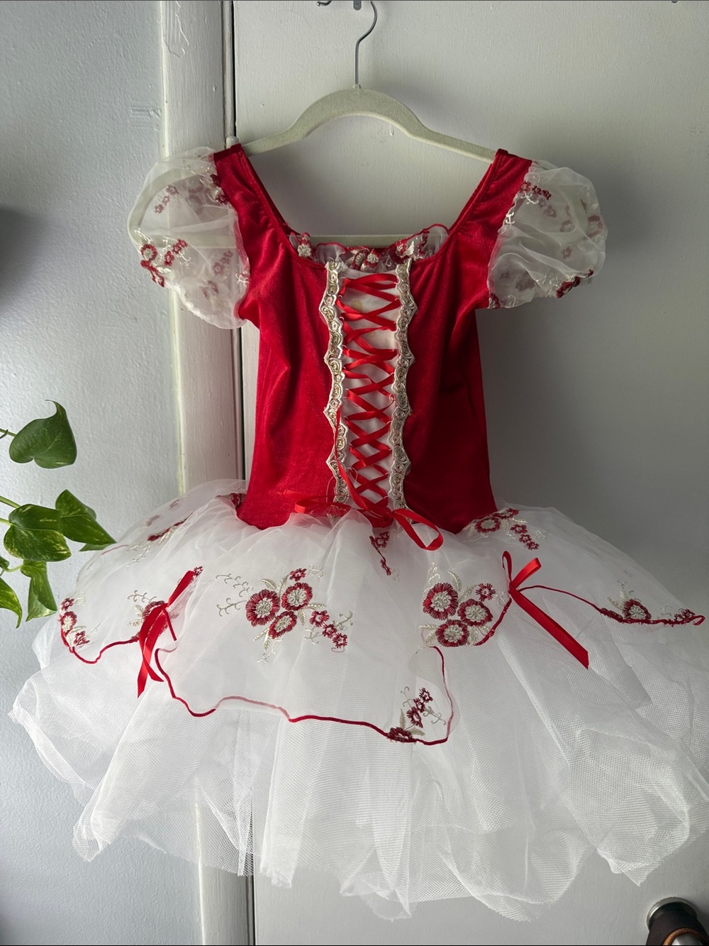 Revolution Red and White Floral Ballet Tutu